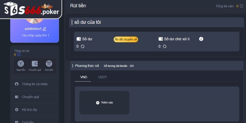 Lưu ý quan trọng khi thực hiện nạp rút tiền S666